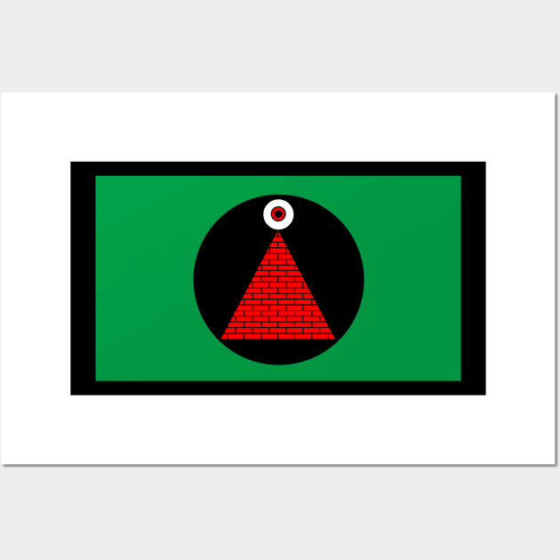 Mars Attacks Flag Wall Art by BigOrangeShirtShop